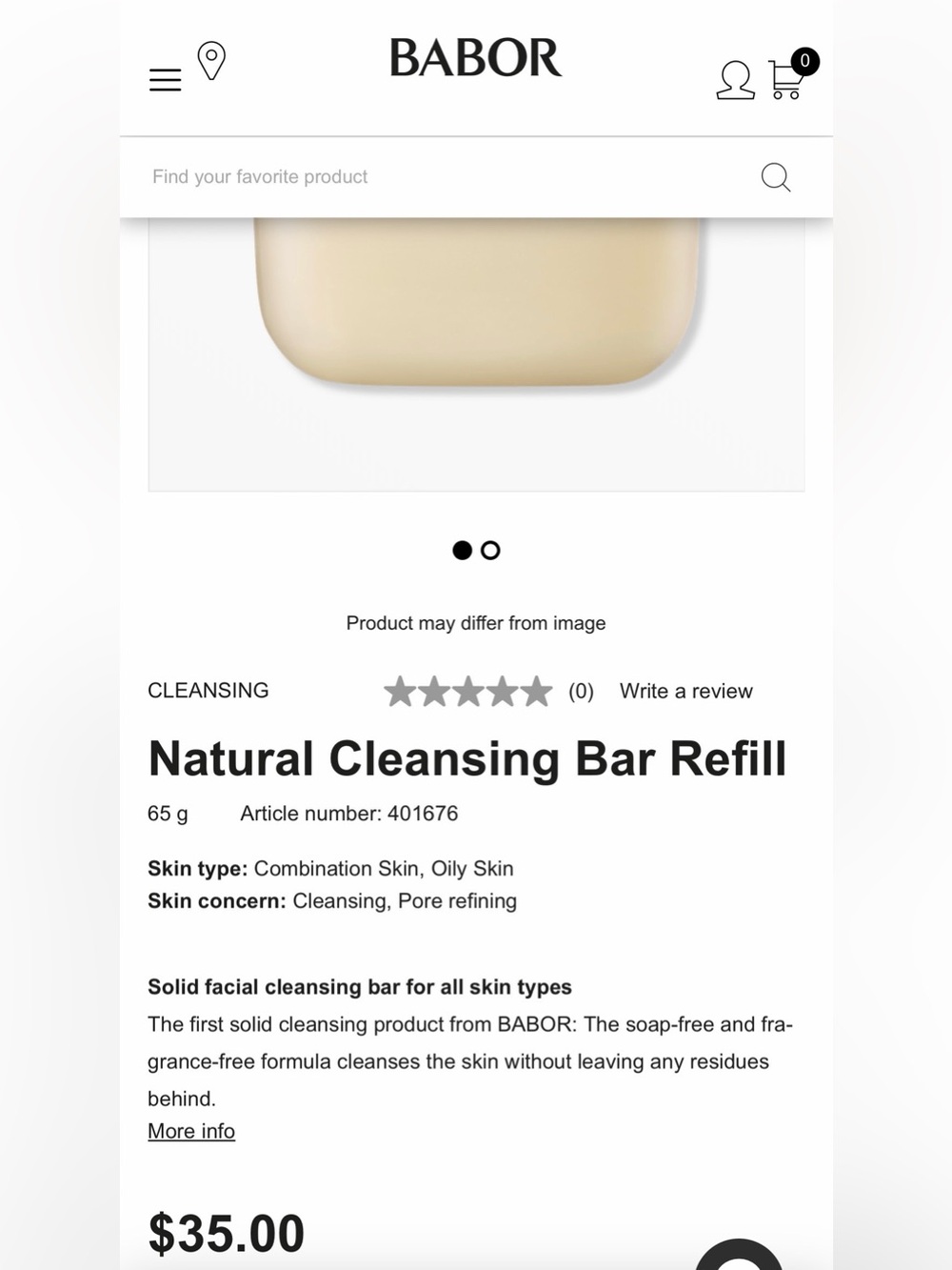 BABOR Natural Cleansing Bar Refill - Picture 3 of 6